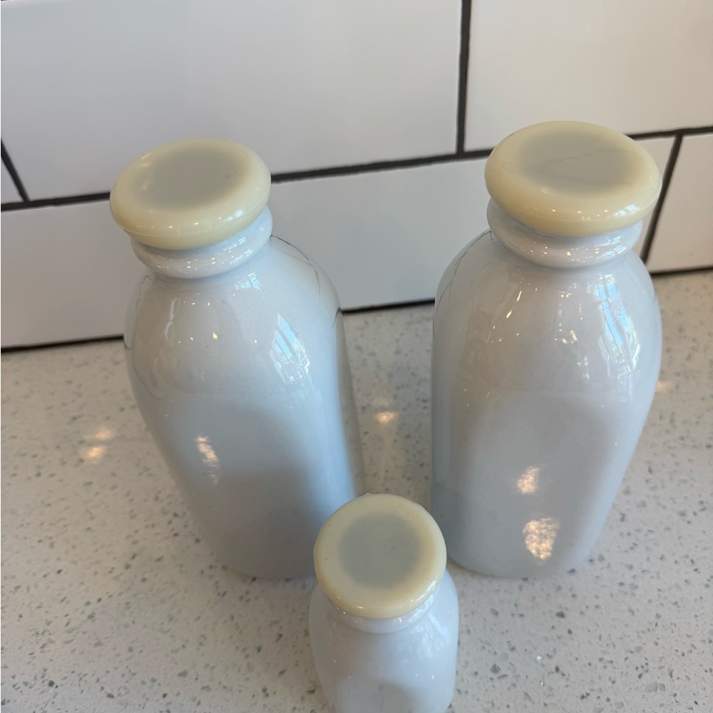 Create and Barrel Ceramic Milk Storage Jars - White - Picture 2 of 5